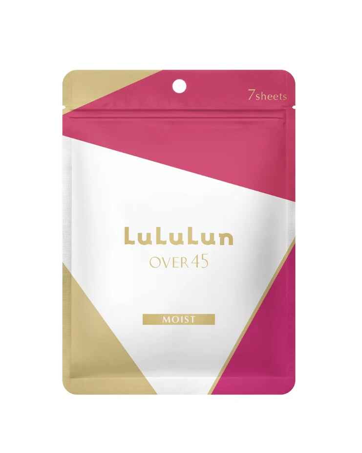 Lululun Lululun Over 45 Facial Mask MOIST Camellia Pink 7PCS.