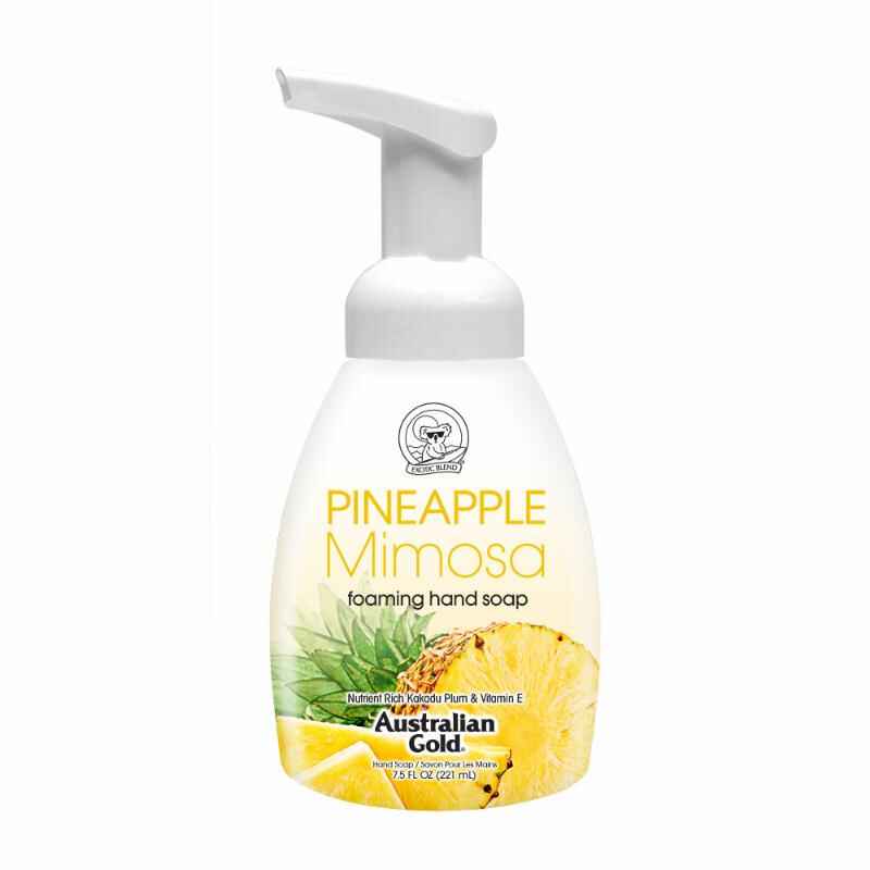 Australian gold PINEAPPLE MIMOSA FOAMING HAND SOAP.