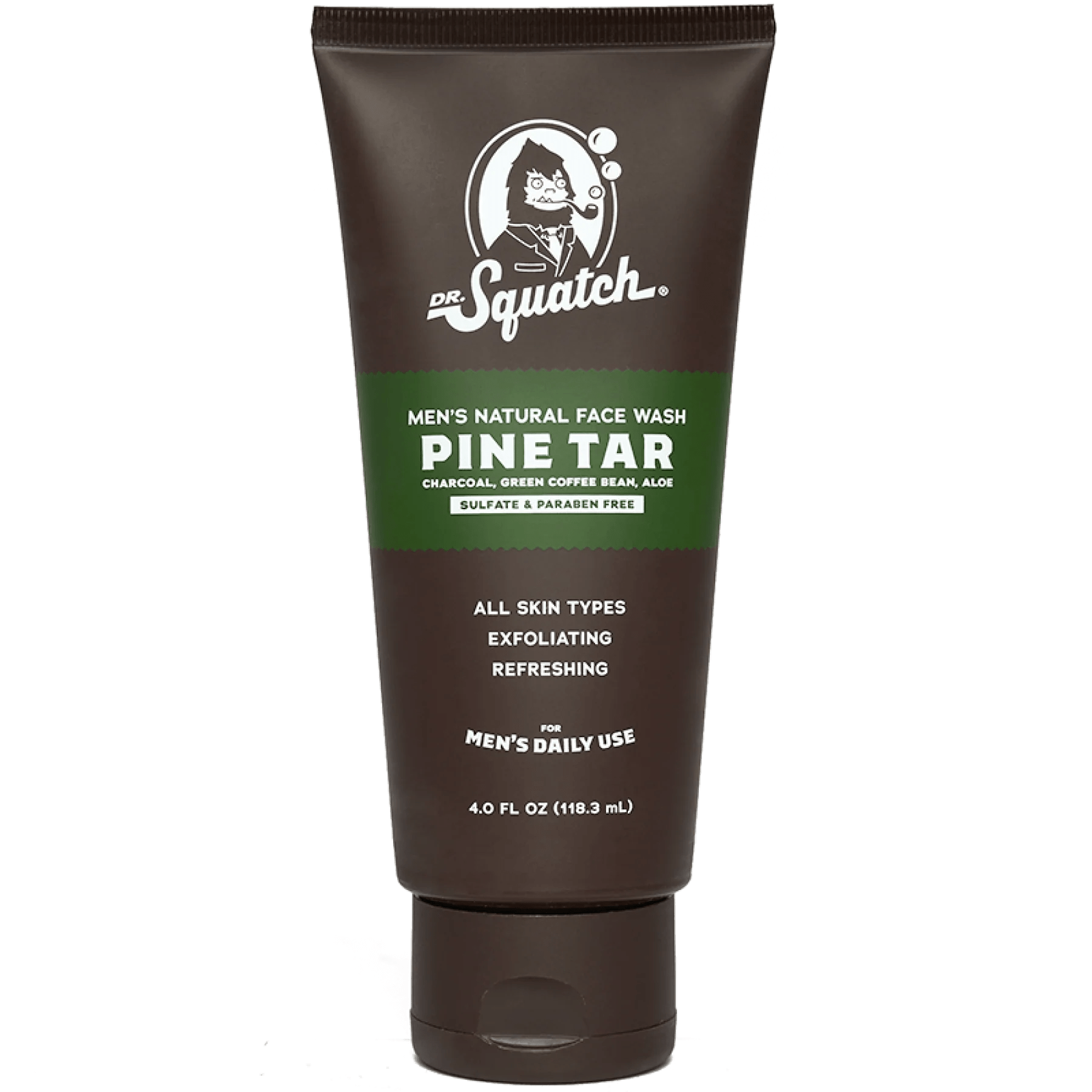 Dr Squatch PINE TAR FACE WASH.