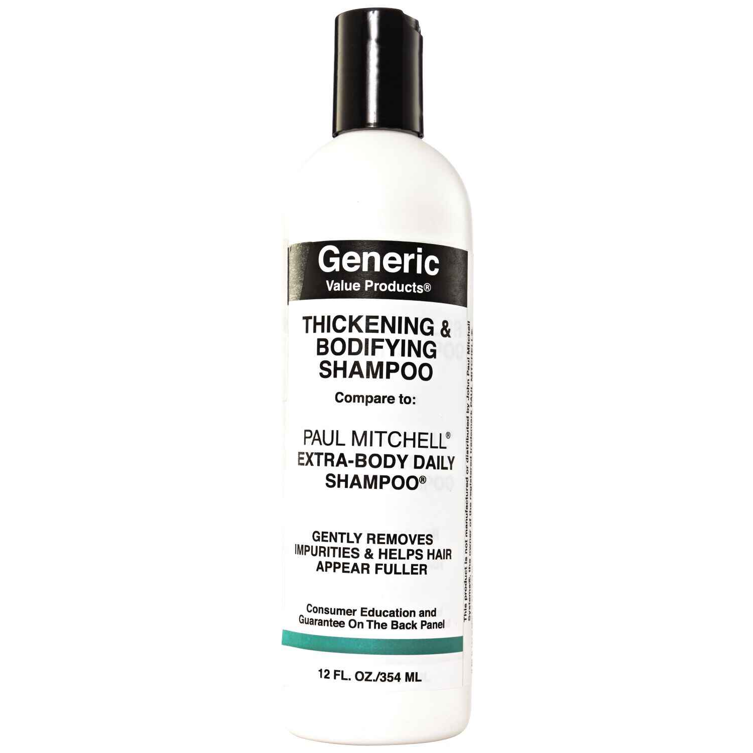 Generic Value Products Thickening and Bodifying Shampoo Compare to Paul Mitchell Extra Body Daily Shampoo.