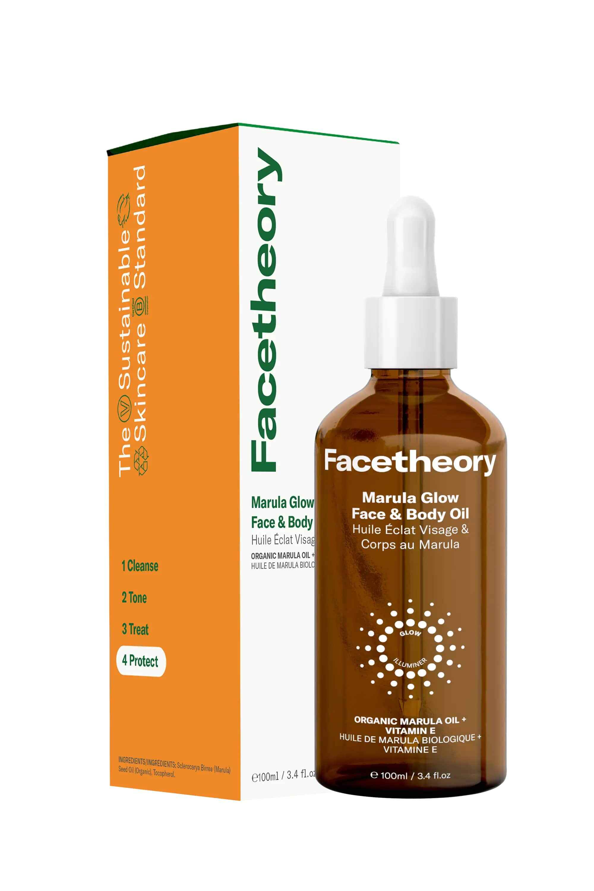 Facetheory Marula Glow Face Body Oil.