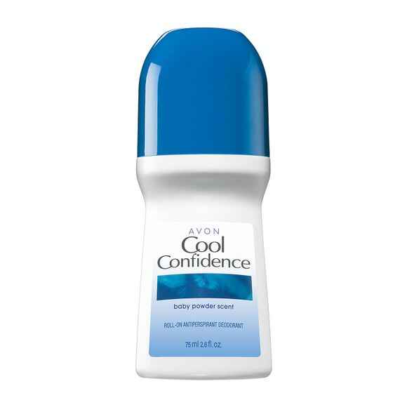 Avon Cool Confidence Baby Powder Roll-On Antiperspirant Deodorant.