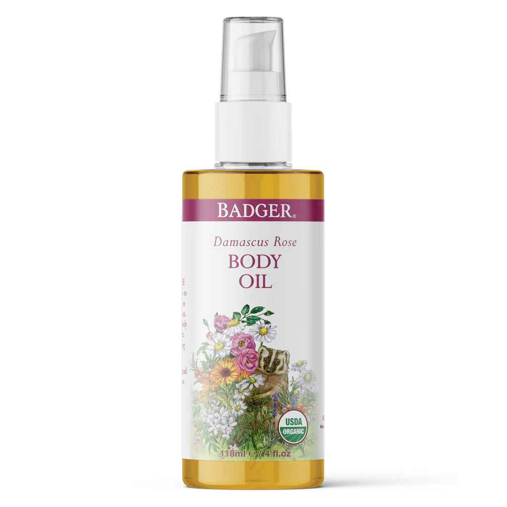 Badger Rose Body Oil.