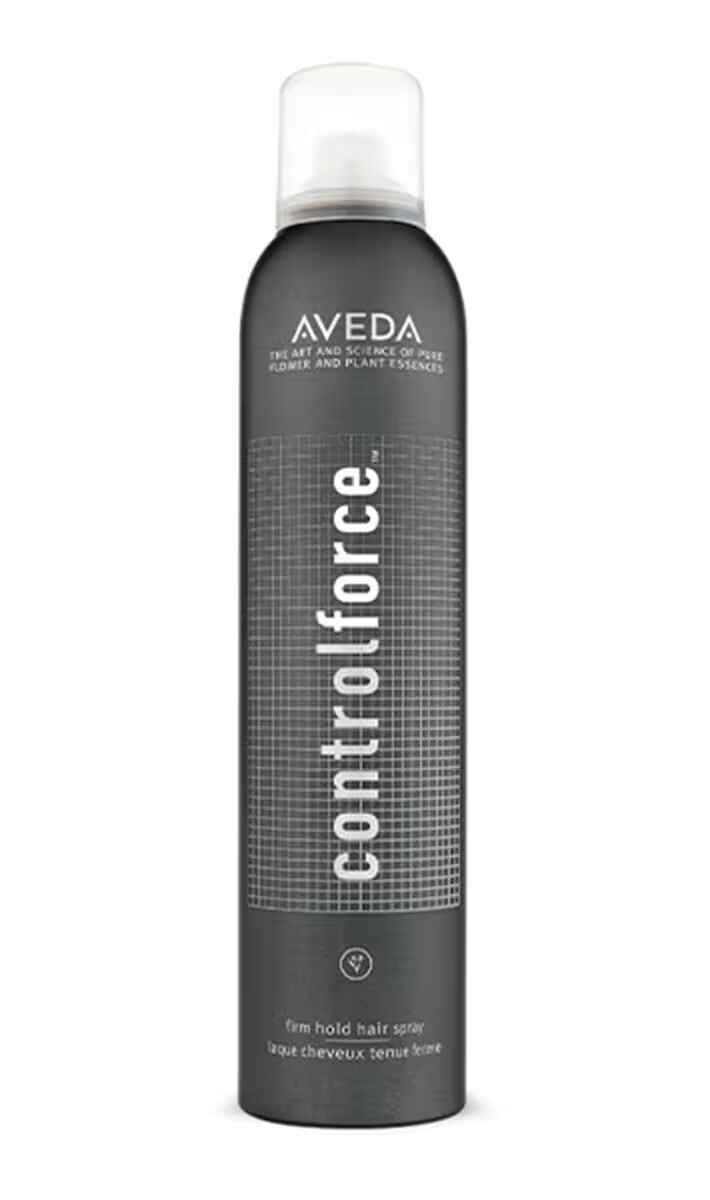 Aveda control force firm hold hair spray.