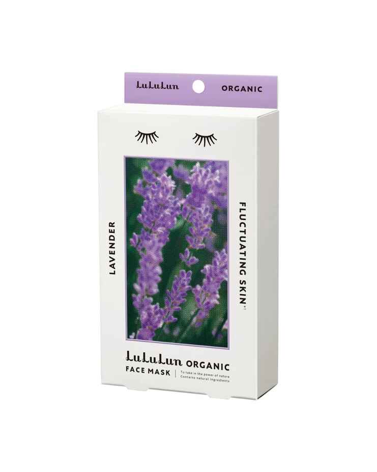 Lululun Lululun Organic Sheet Mask Lavender For Fluctuating Skin 5 Sheets.