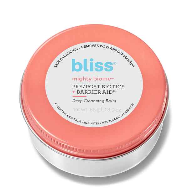 Bliss Mighty Biome Pre Post Biotics Barrier Aid Cleansing Balm.
