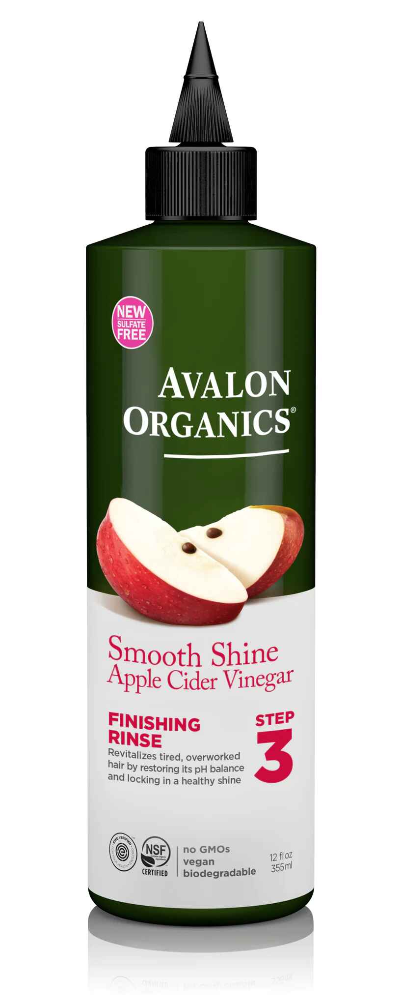 Avalon Organics Smooth Shine Apple Cider Vinegar FINISHING RINSE.