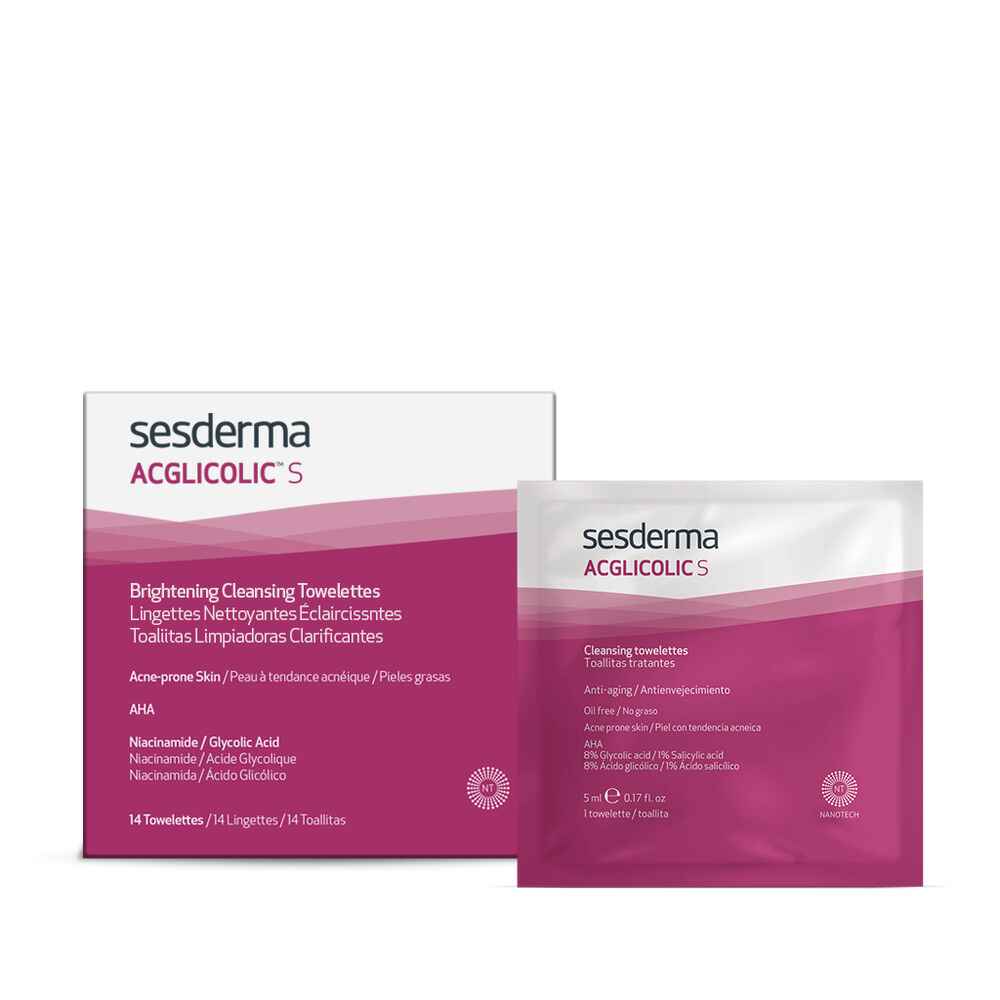 Sesderma ACGLICOLIC S Towelettes 14  0 17 fl Oz.