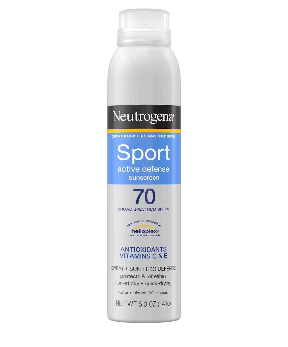 Neutrogena Neutrogena Sport Active Defense with Broad Spectrum SPF 70 Sunscreen Spray.