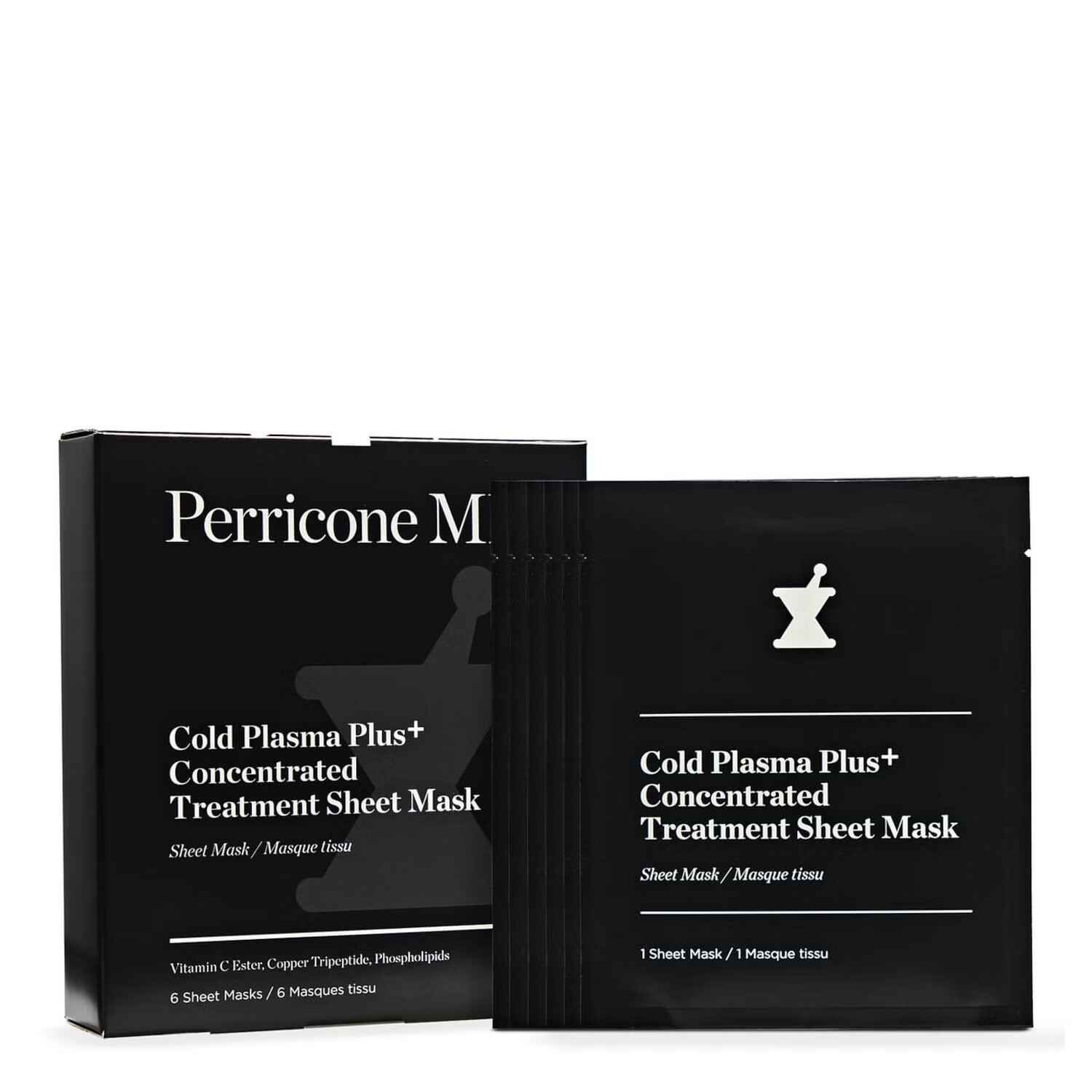 Perricone MD COLD PLASMA PLUS CONCENTRATED TREATMENT SHEET MASK.