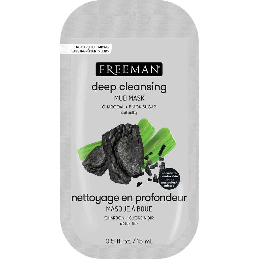 Freeman Detoxifying Charcoal and Black Sugar Mud Mask.