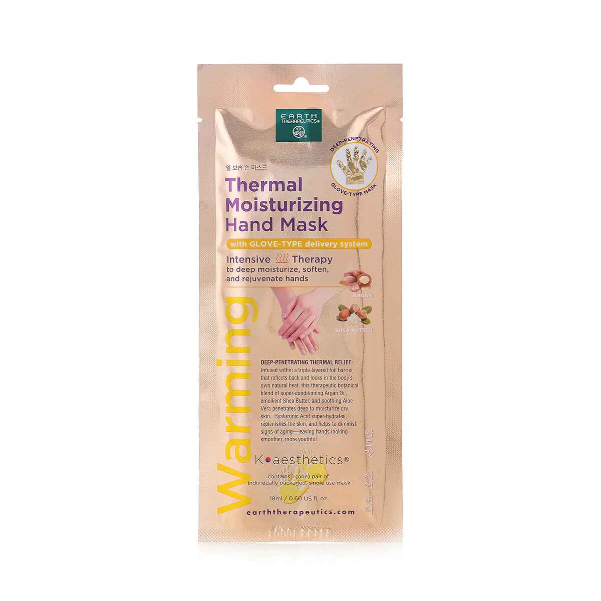 earth Thermal Moisturizing Hand Mask.