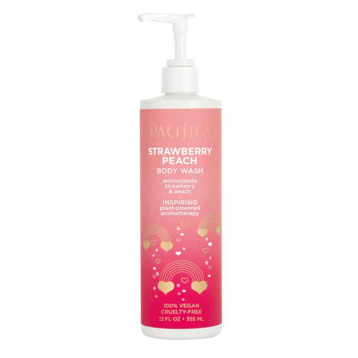 Pacifica Strawberry Peach Body Wash.