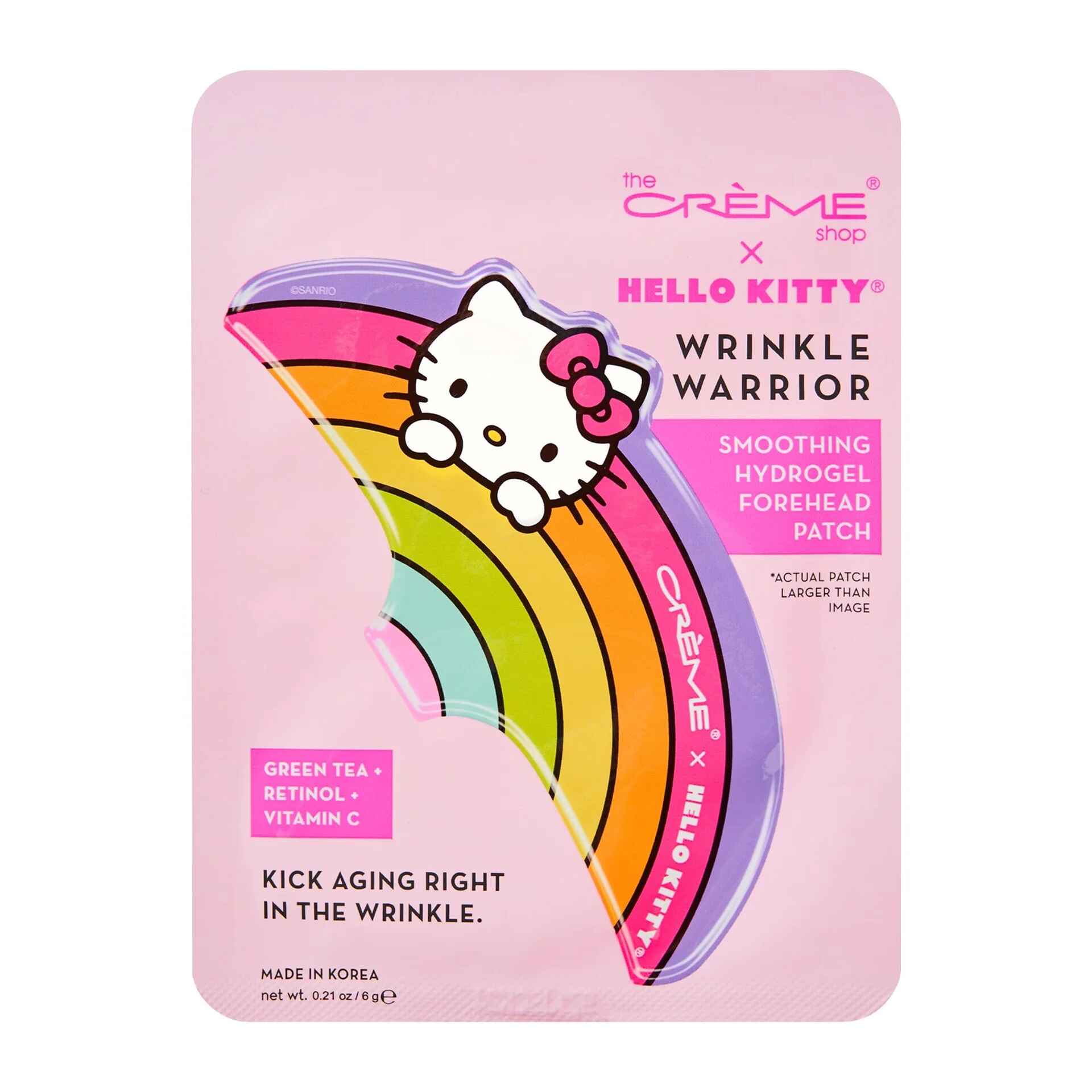 The Creme Shop HELLO KITTY WRINKLE WARRIOR SMOOTHING HYDROGEL FOREHEAD PATCH.