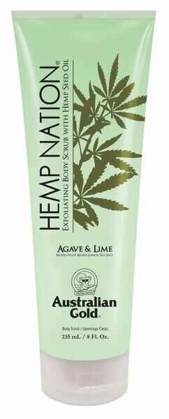 Australian gold HEMP NATION AGAVE & LIME BODY SCRUB.