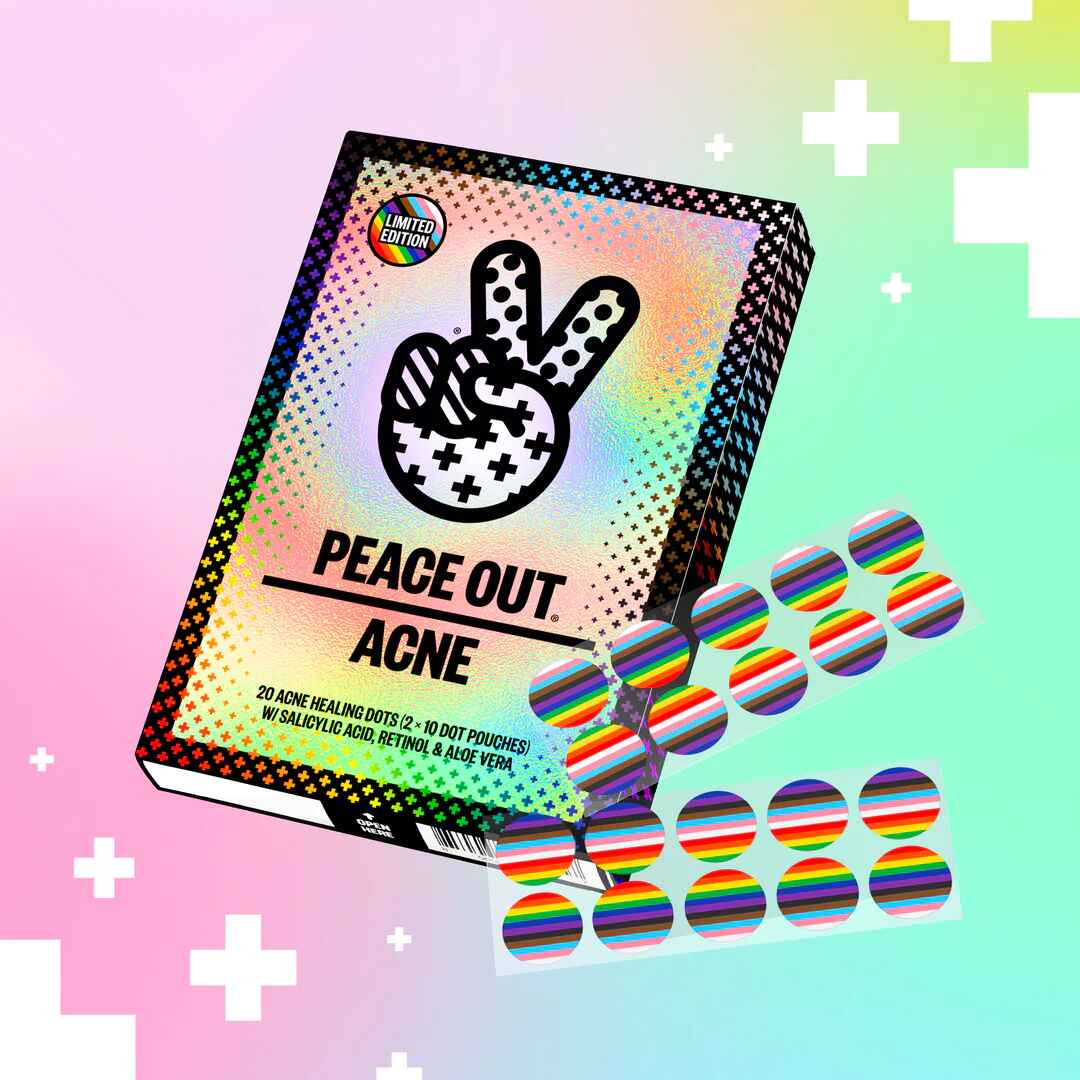 Peace Out PRIDE LIMITED EDITION SALICYLIC ACID ACNE HEALING DOTS.