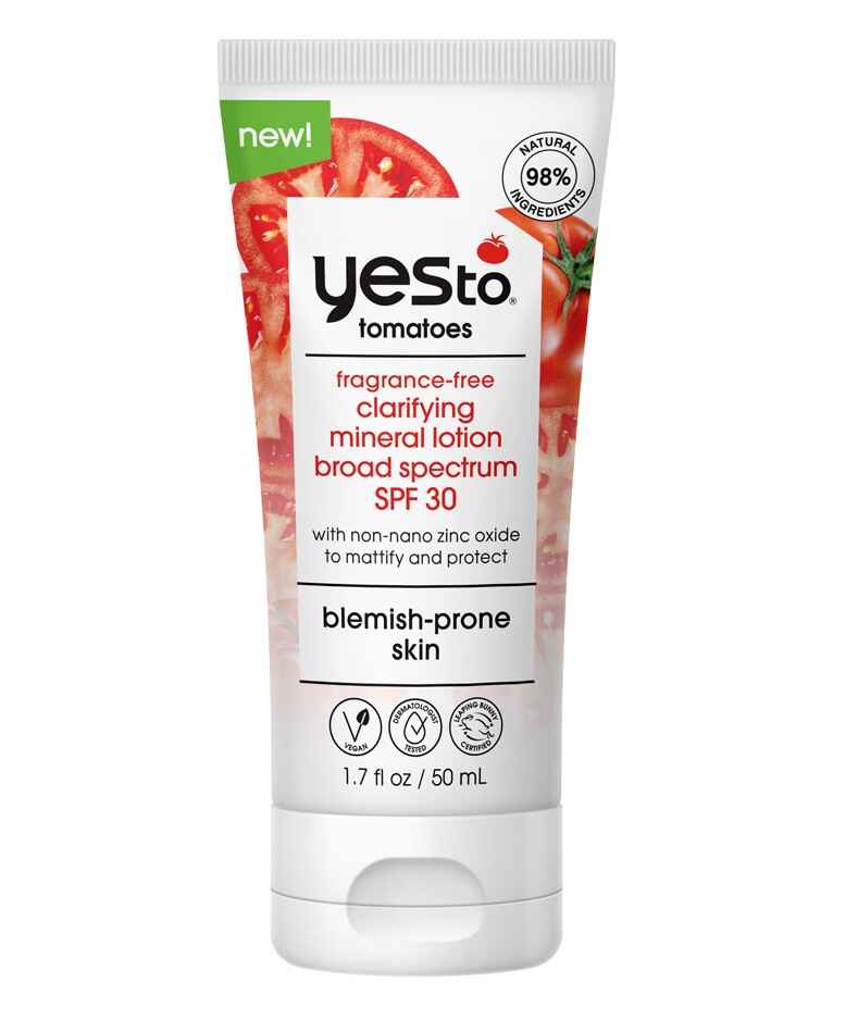 Yes to Tomatoes Fragrance Free Clarifying Mineral Lotion SPF 30.