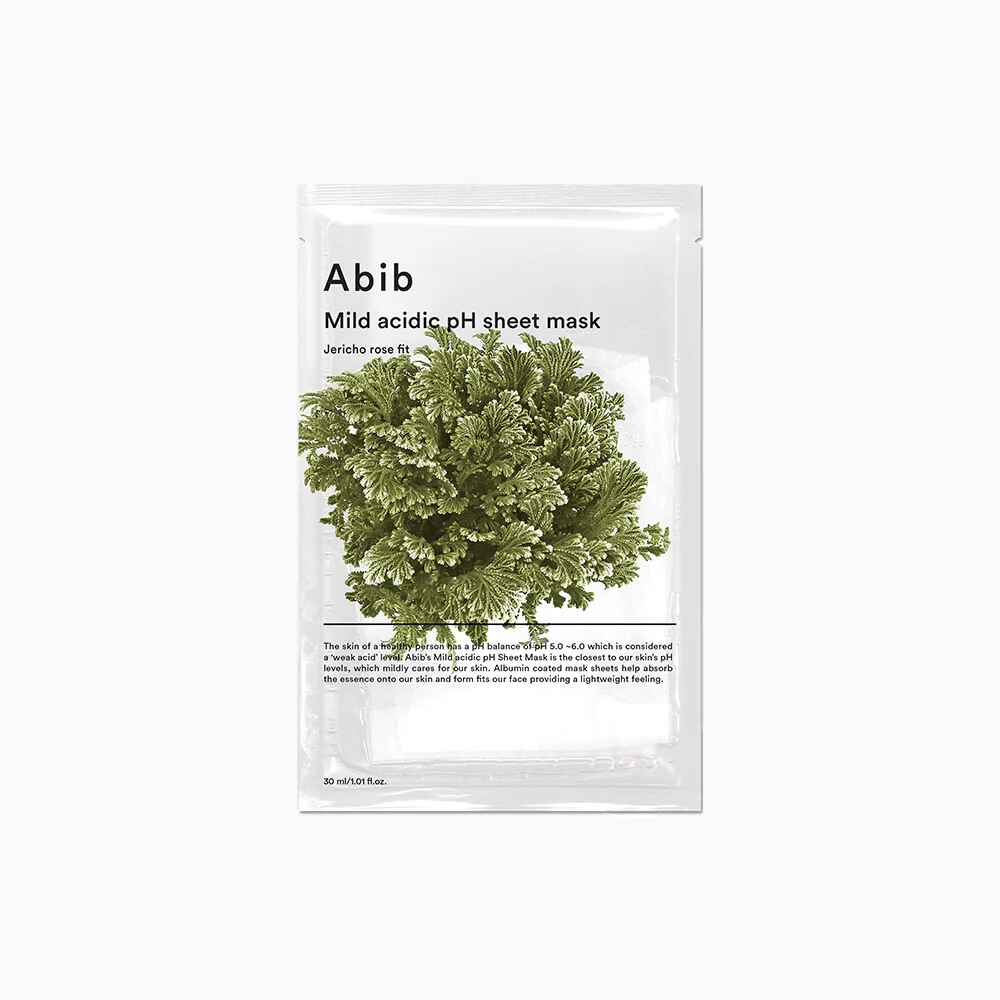 Abib Mild acidic pH sheet mask Jericho rose fit (10 sheets).