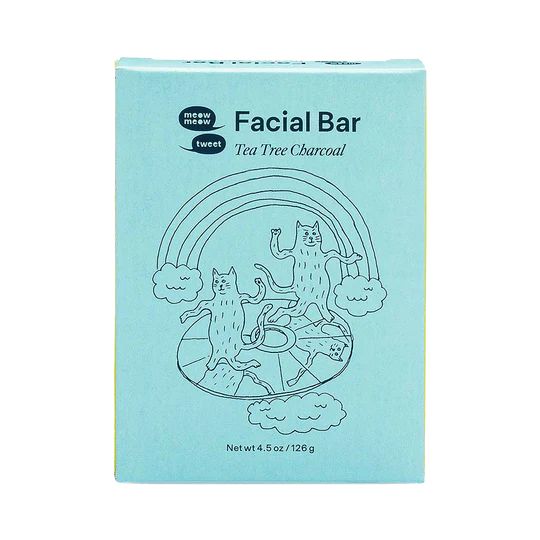 Meow Meow Tweet Facial Bar Tea Tree Charcoal.