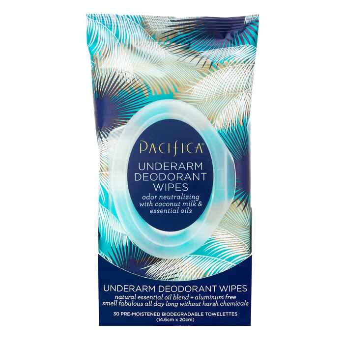 Pacifica Coconut Milk Essential Oils Underarm Deodorant Wipes.