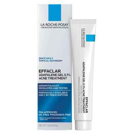 La Roche Posay EFFACLAR ADAPALENE GEL 0.1 TOPICAL RETINOID FOR ACNE.