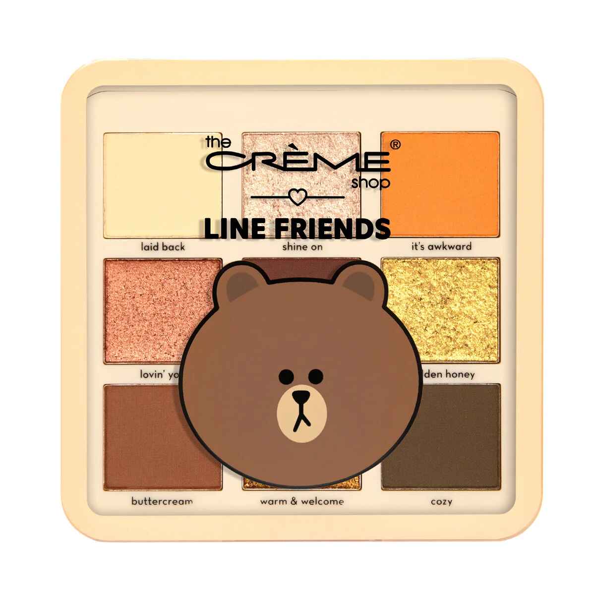 The Creme Shop BROWNS WARM TOASTY EYESHADOW PALETTE 9 GOLDEN MULTI-FINISH SHADES.
