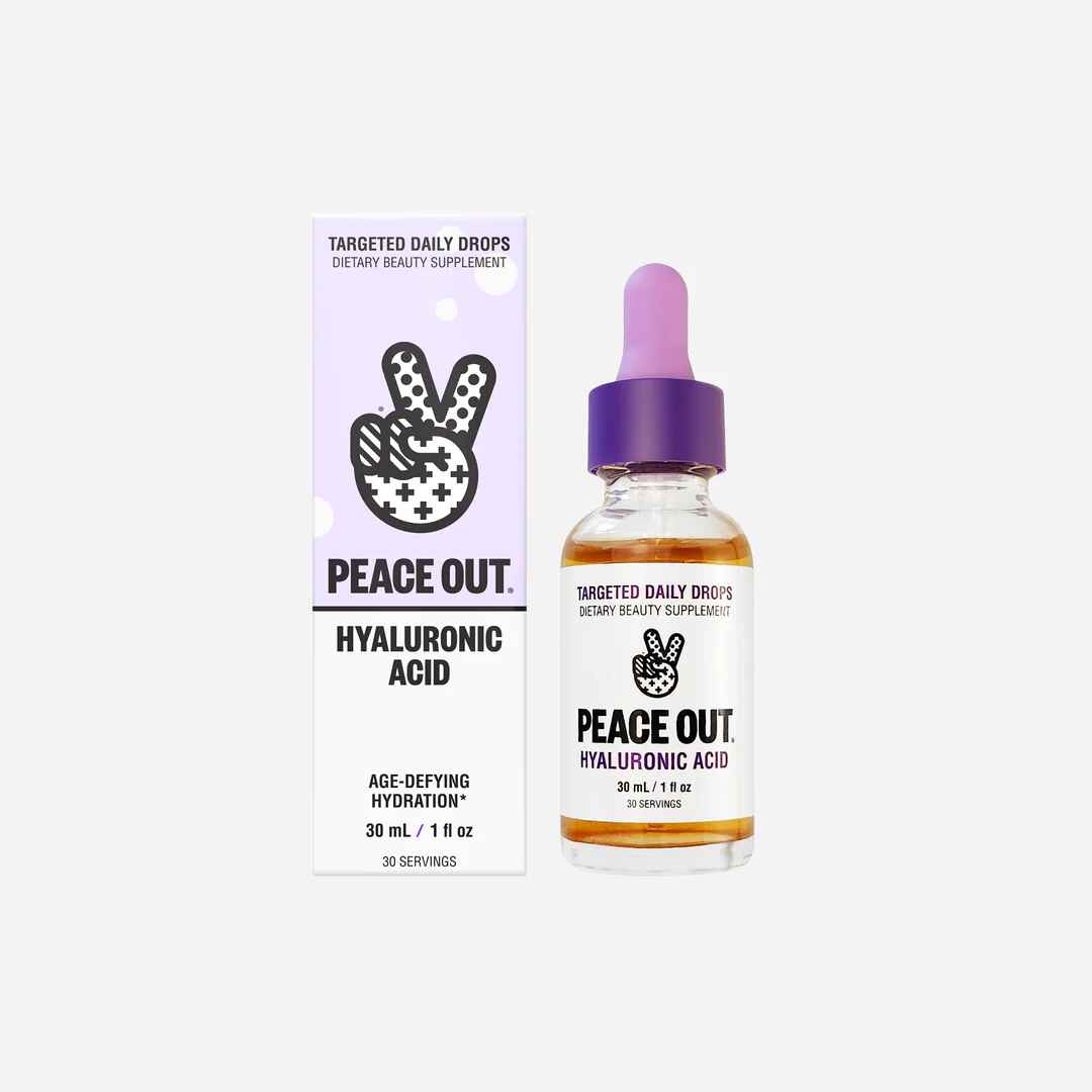Peace Out HYALURONIC ACID DROPS.