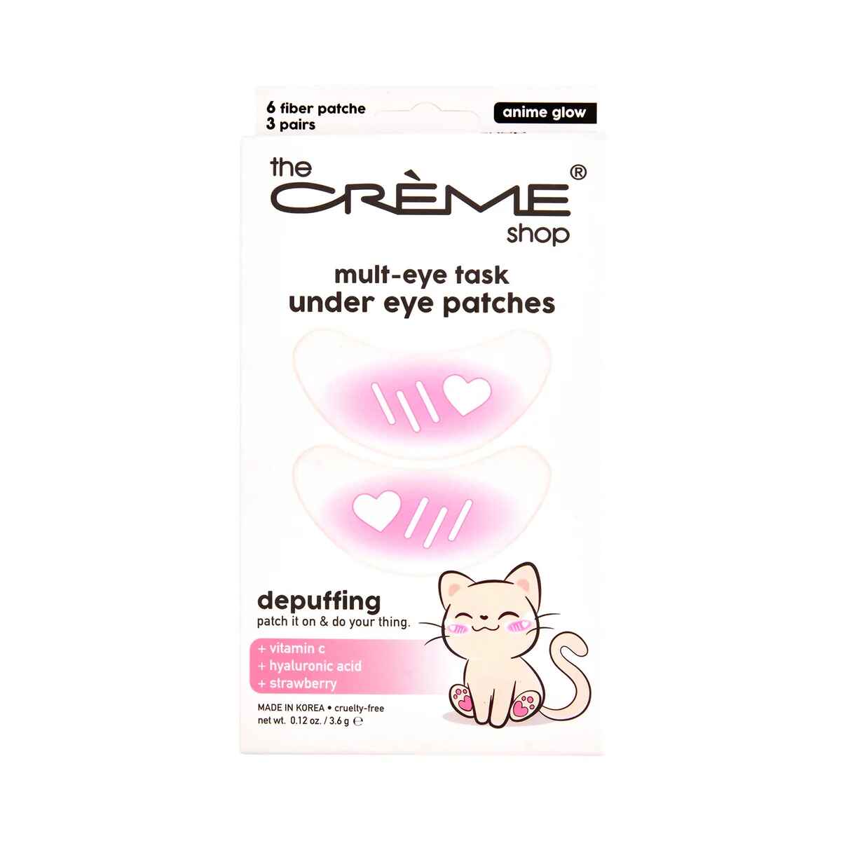 The Creme Shop MULT EYE TASK UNDER EYE PATCHES DEPUFFING ANIME GLOW.