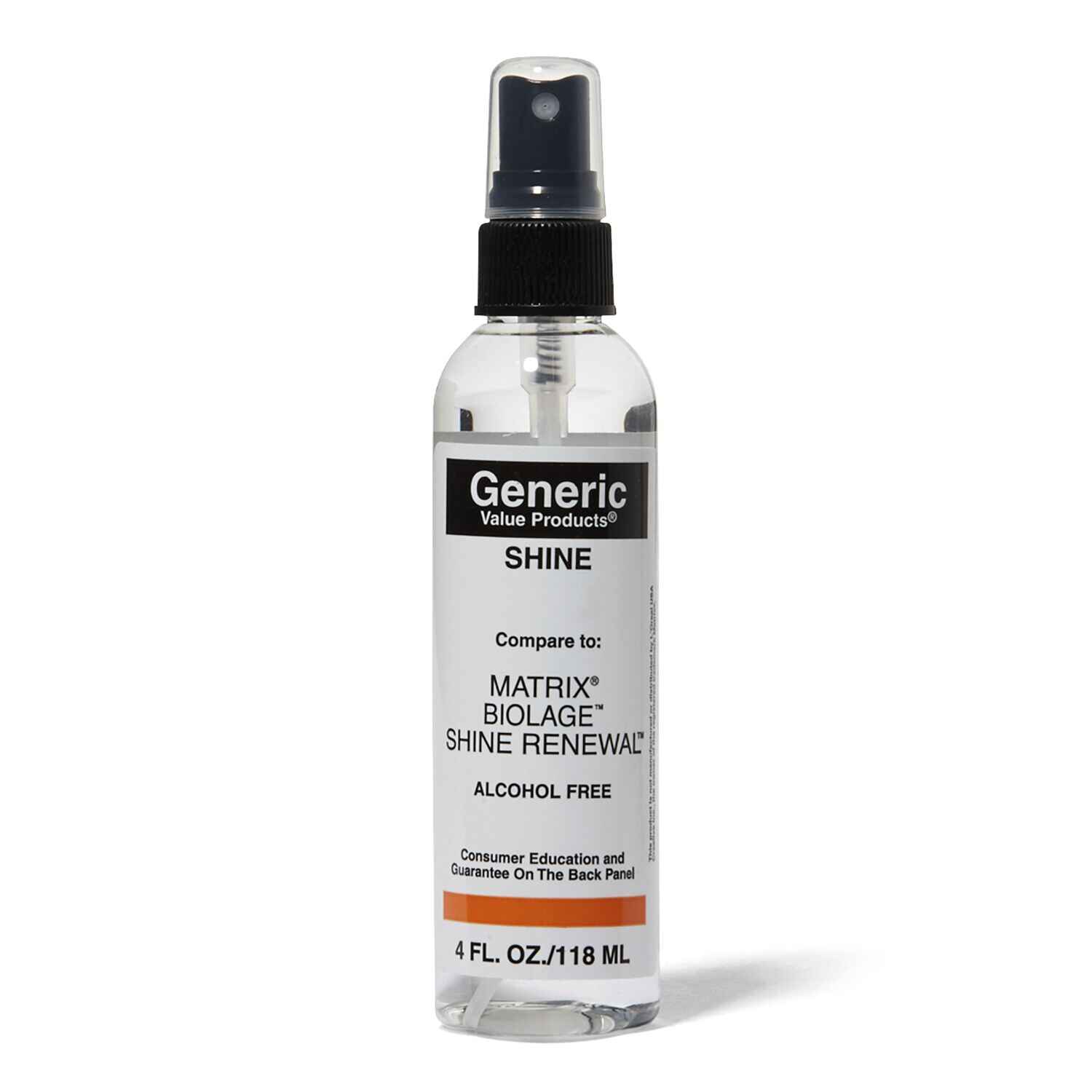 Generic Value Products Shine Compare to Matrix Biolage Shine Renewal.