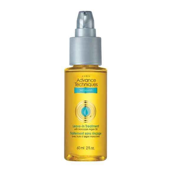 Avon Advance Techniques 360 Nourish with Moroccan Argan Oil Leave-In Treatment.