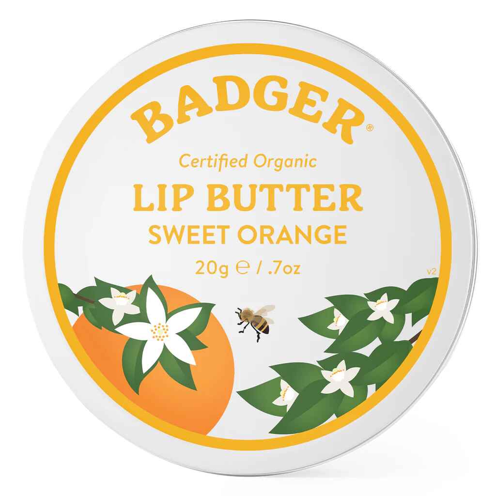 Badger Lip Butter Tin - Sweet Orange.