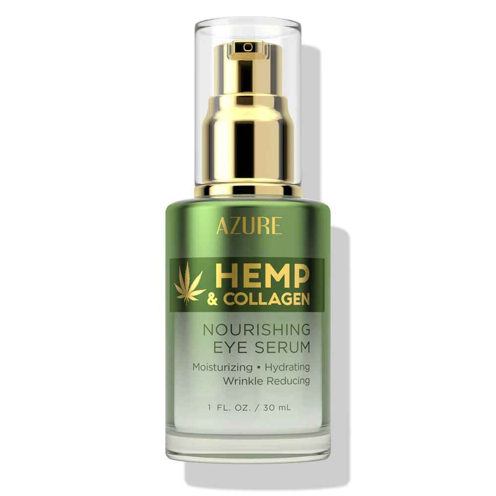 Azure HEMP and COLLAGEN NOURISHING EYE SERUM.