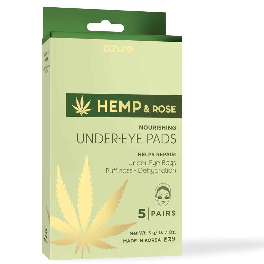 Azure HEMP and ROSE NOURISHING UNDER-EYE PADS.