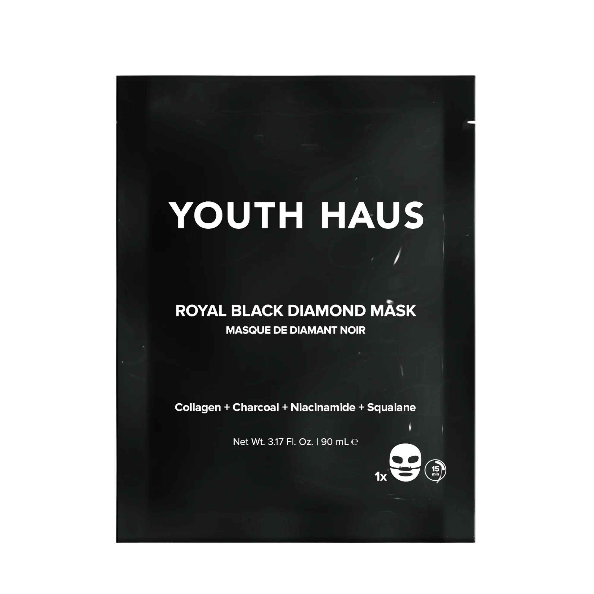Skin Gym Youth Haus Royal Black Diamond Face Mask SINGLE.