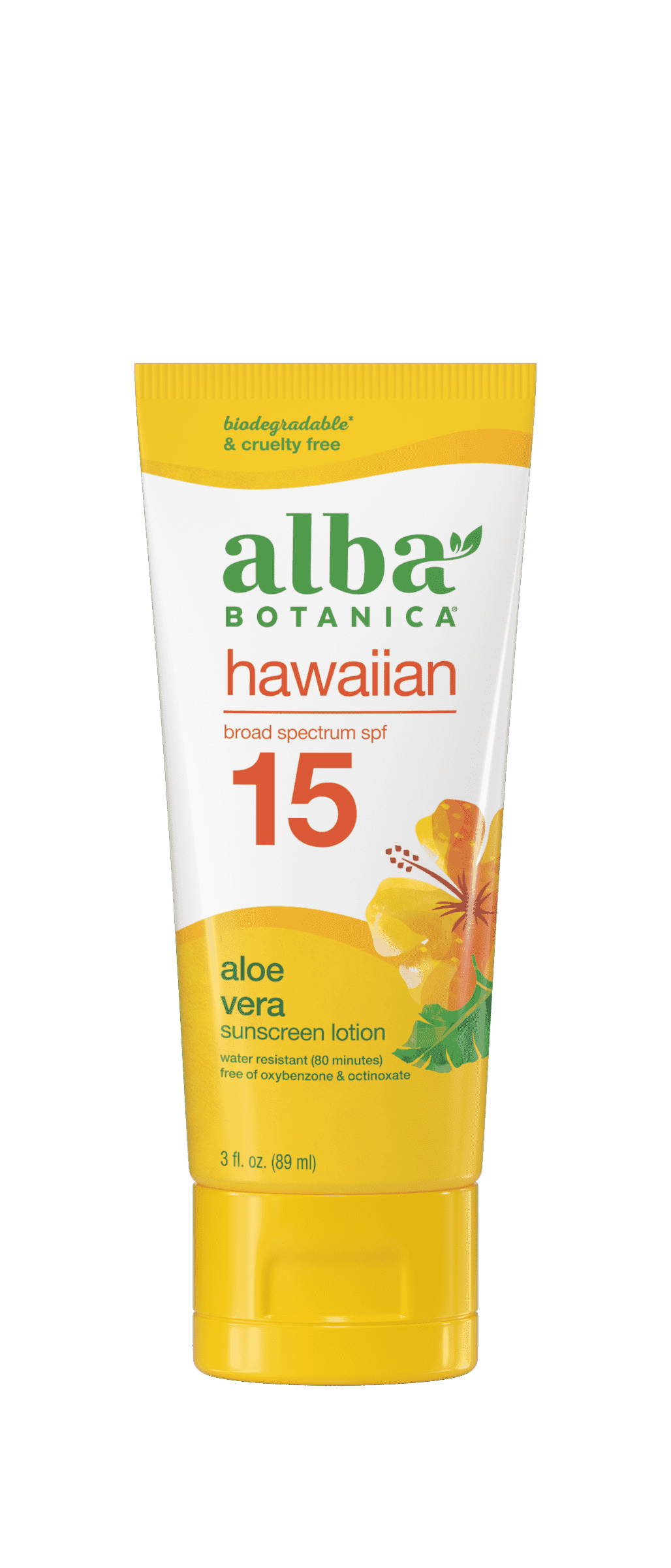 Alba Botanical Hawaiian Sunscreen Aloe Vera Sunscreen Lotion SPF 15.