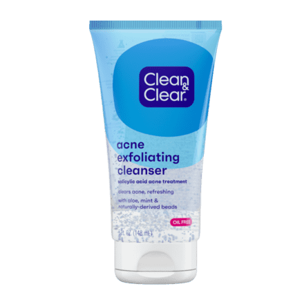 Clean and Clear Acne Exfoliating Cleanser.