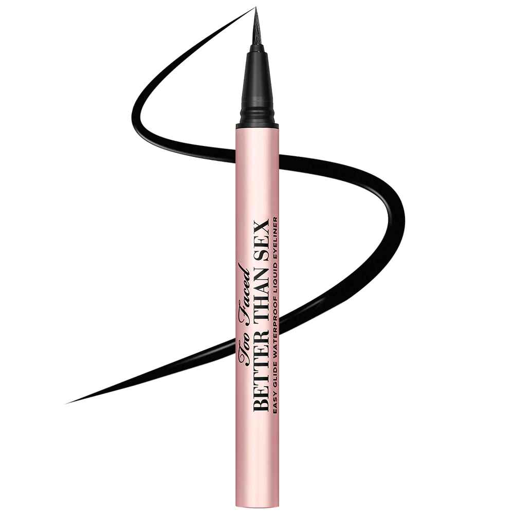 Too Faced Better Than Sex Easy Glide Waterproof Liquid Eyeliner.