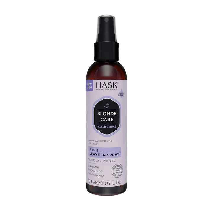 Hask BLONDE CARE purple toning 5 in 1 Leave In Spray.