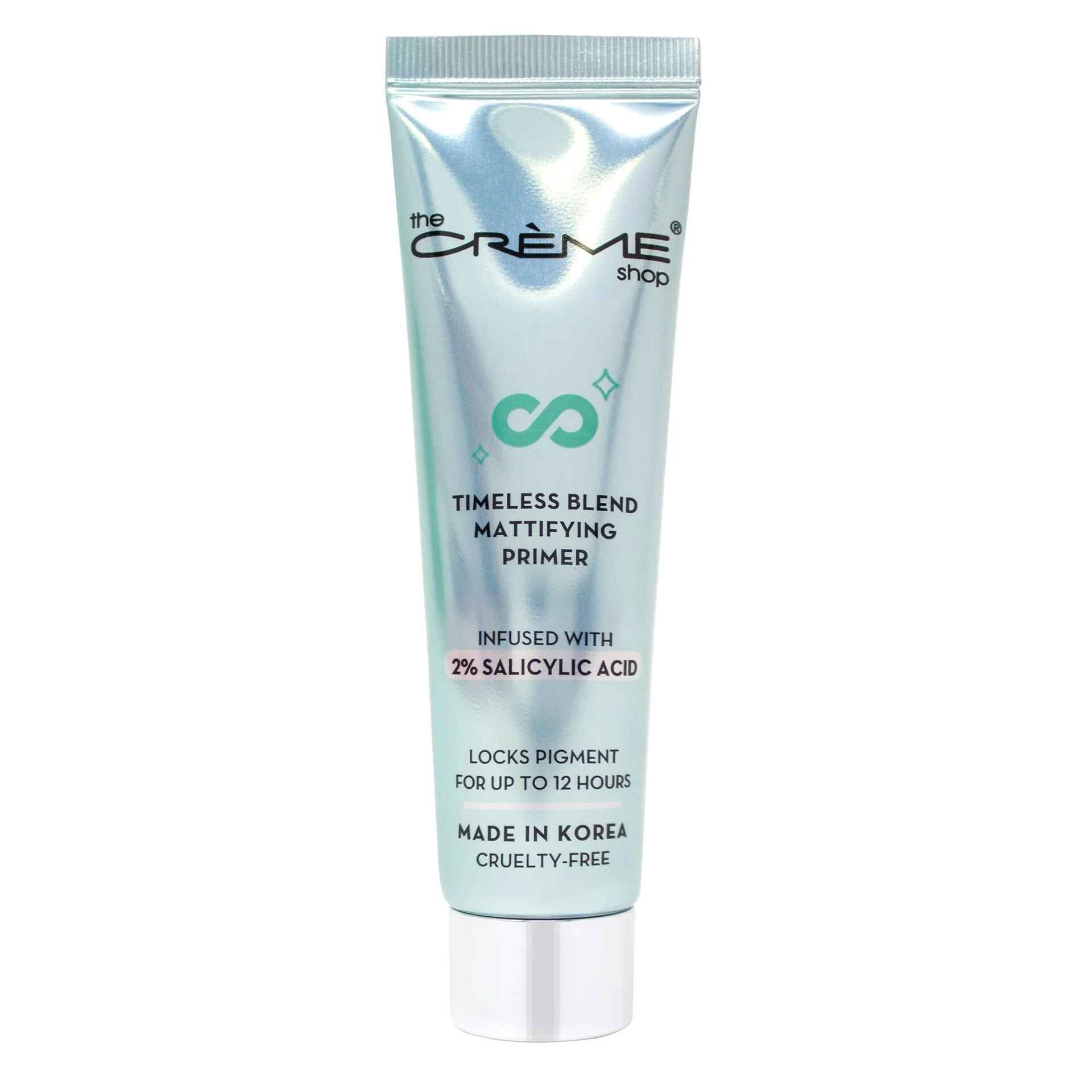 The Creme Shop TIMELESS BLEND MATTIFYING PRIMER INFUSED WITH 2 SALICYLIC ACID.