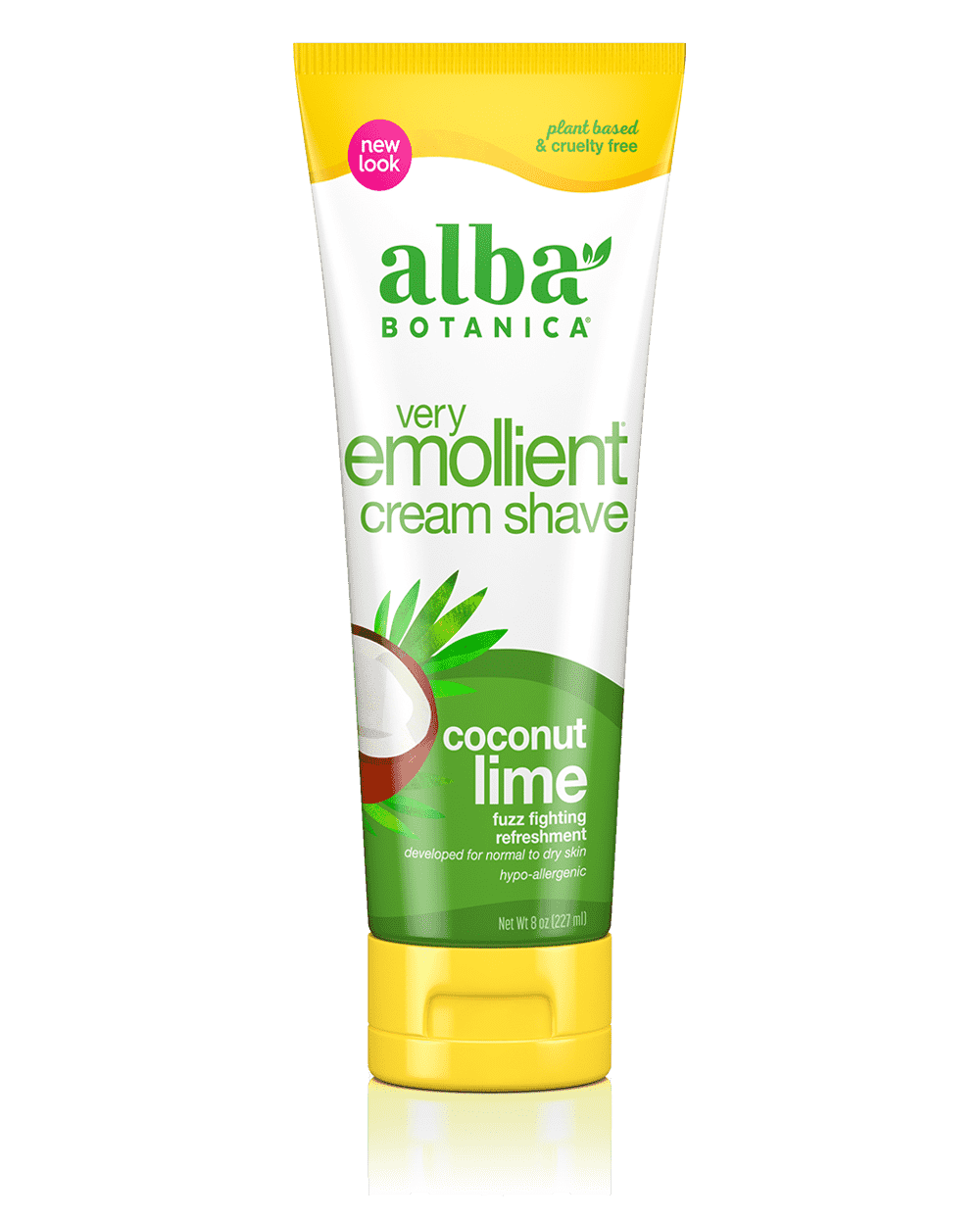 Alba Botanical very emollient cream shave coconut lime.