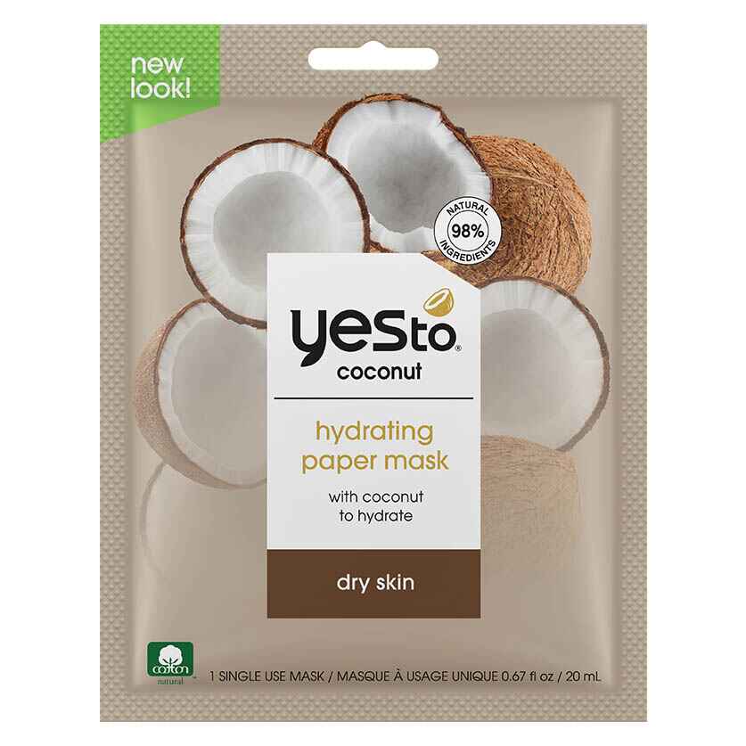 Yes to Coconut Hydrating Paper Mask Single Use.