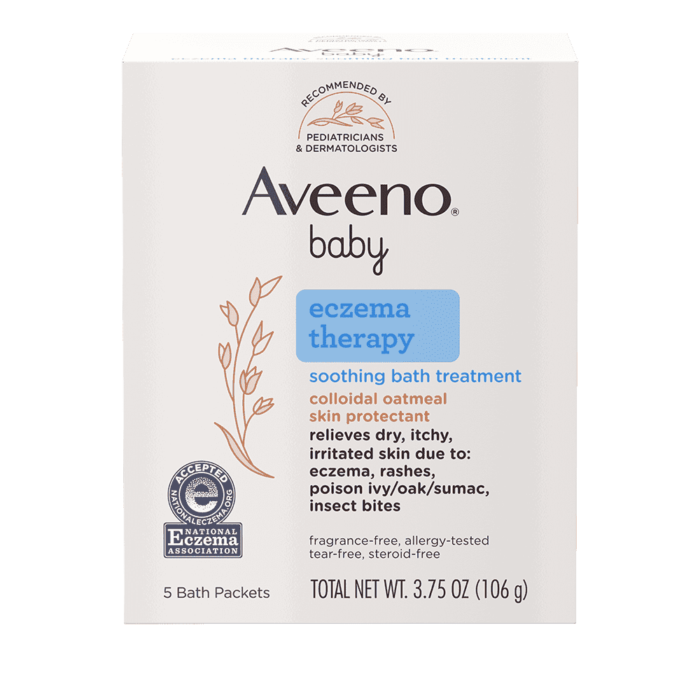 AVEENO BABY ECZEMA THERAPY SOOTHING BATH TREATMENT.