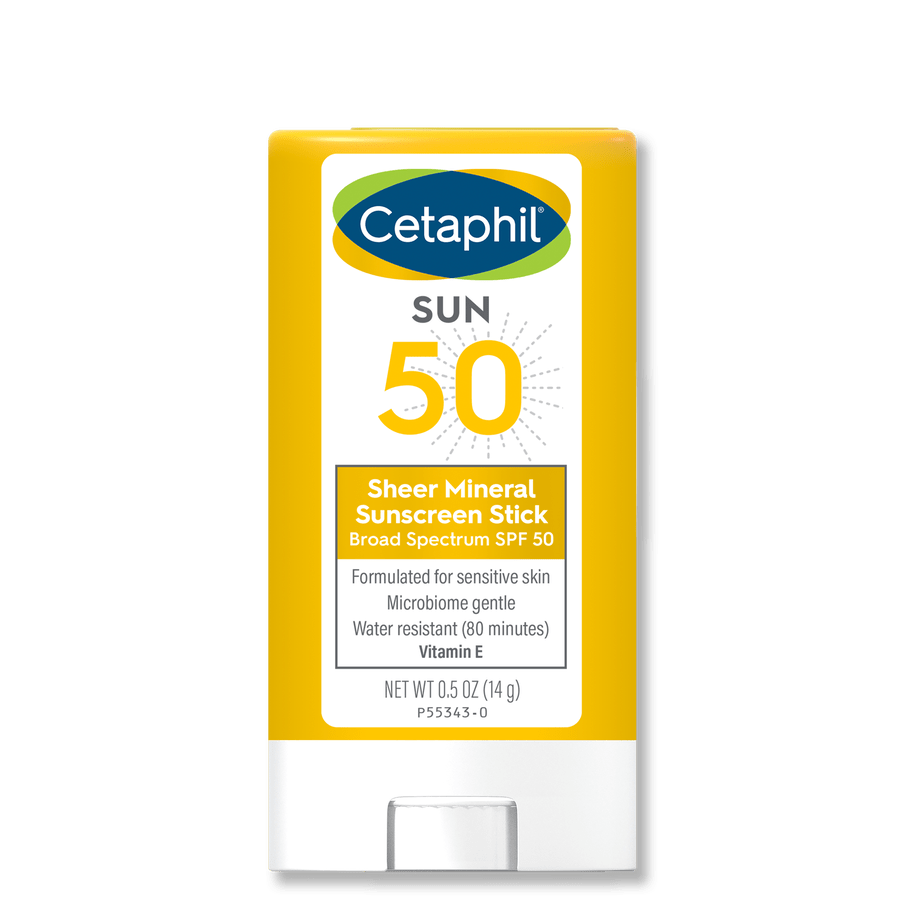 Cetaphil Sheer Mineral Sunscreen Stick Broad Spectrum SPF 50.