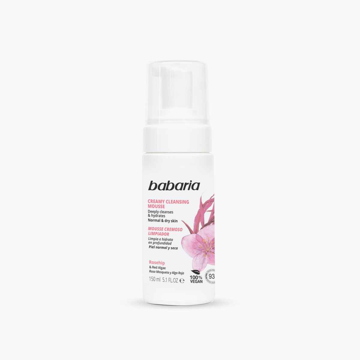 babaria Creamy Cleansing Mousse With Rosehip.